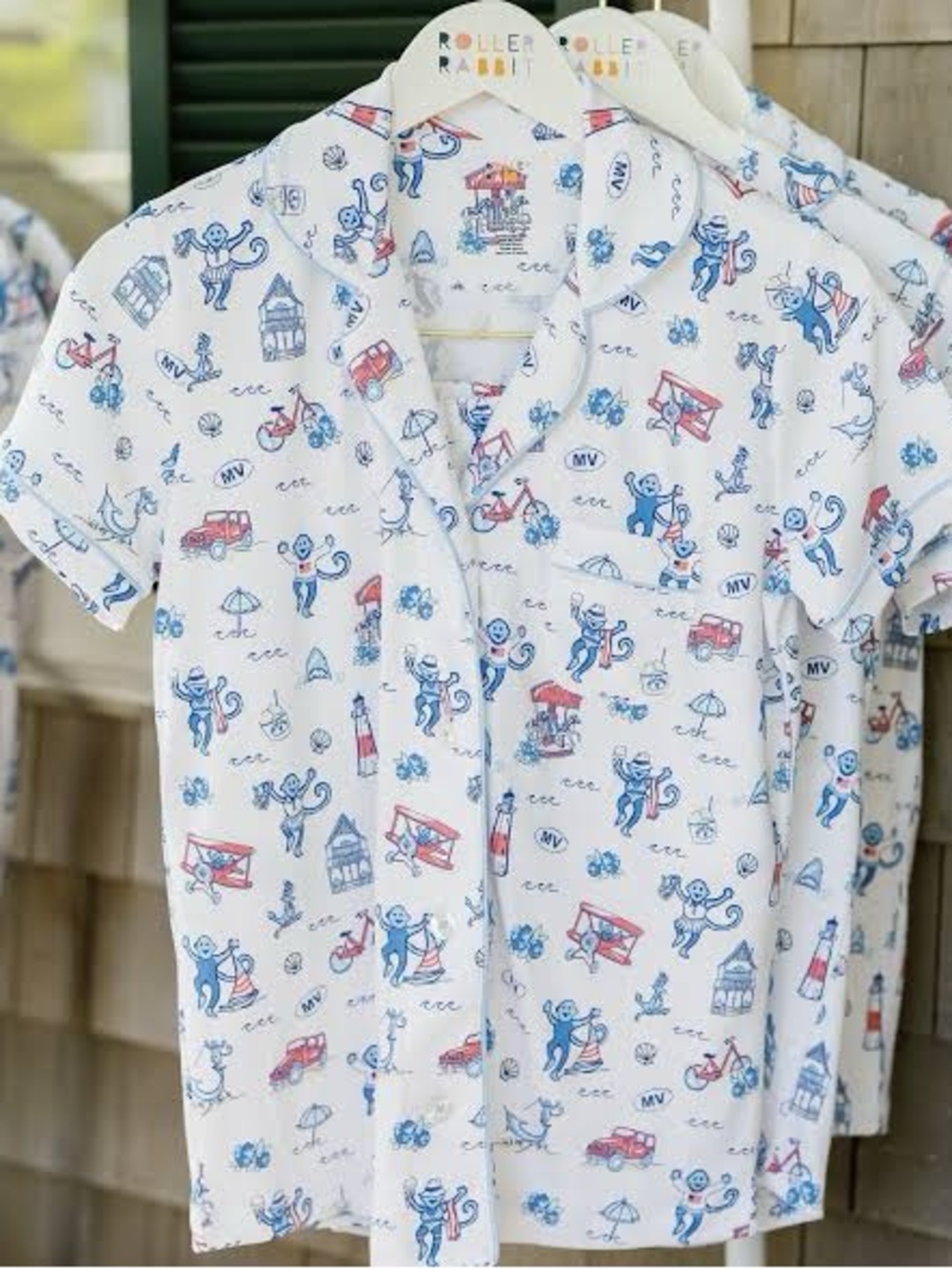 Roller Rabbit Monkey on the Vineyard Pajamas (Martha’s Vineyard Pop Up) Size S